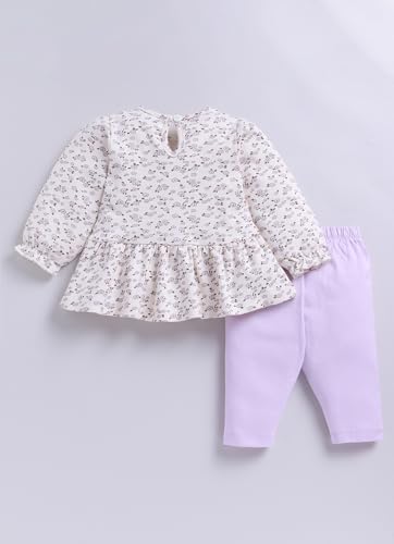 Image of Smart Baby Cotton Frock Set for Baby Girls - Soft Interlock Cotton