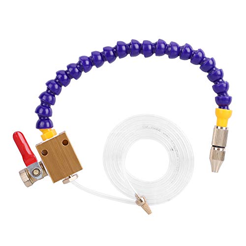 Mist Coolant Lubrication, Adjustable Spray System Unit for 0.3in Air Pipe CNC Lathe Milling Drill Machine Metal Grind Processing Cutting Engraving Tool