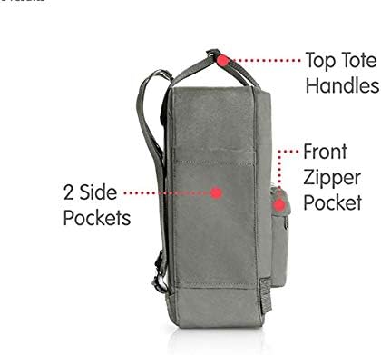 Zaino TOP Vendere svedese Fox Classic Fashion Style Design Bag Fjallraven -  Kanken High School Canvas Sports 16 L - grigio : Amazon.it: Valigeria