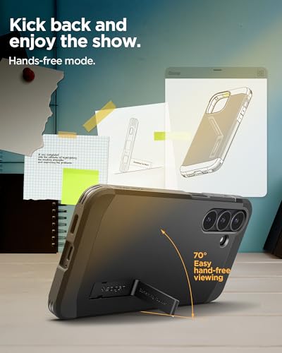 Image of Spigen Tough Armor MagFit | Samsung Galaxy S25 FE Case [Kickstand] [Magsafe] Galaxy S25 FE Back Cover | TPU+PC - Black