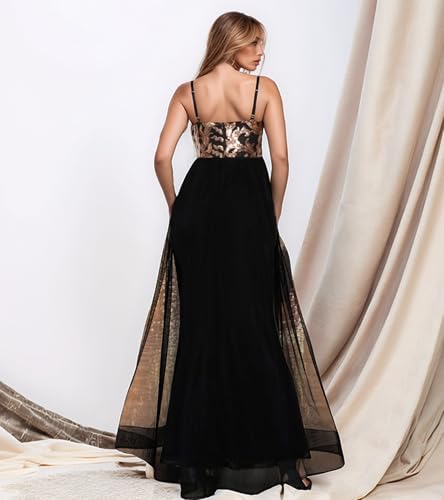 Image of Jigfar Women's Sexy Elegant Rhinestone Embellished Velvet Party Club Night Bodycon Formal Evening Maxi Dress
