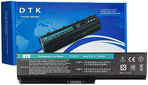 DTK Batería para Toshiba Satellite A660 A600 C600 C655 L600 L700 L730 L750 P740 P750 Series y más PA3816U Pa3817u Pa3818u Pa3819u -1BRS PABAS227 PABAS228 PABAS229 PABAS230 4400mah10.8V