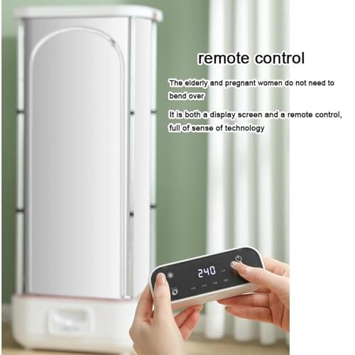 LBLFEBD Automatic Ironing Machine 900W Electric Heated Clothes Dryer,Heated Clothes Airer With Remote Control Portable Foldable Mini Drying Machine with 240 Min Timer - Image 4