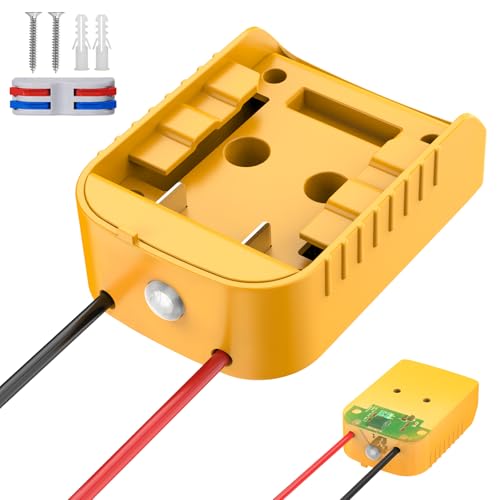 Power Wheel Adapter Compatible with Dewalt 20V Battery - Overdischarge & Overcurrent Protection, Upgraded Power Wheel Battery Converter with Switch for DIY RC Cars Toys Robotics