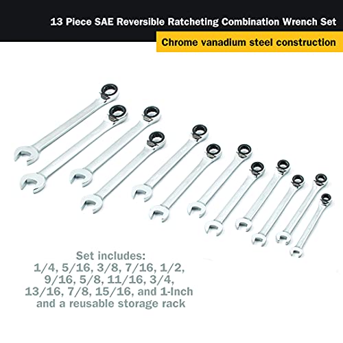 Titan Tools - 13-Pc Sae Reversible Ratcheting Wrench (17364) #TOP1