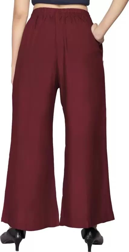 Image of BENKILS Women's Cotton Reyon Regular Fit Palazzo Pants - Available Size - M to 6XL