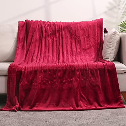 Electric Heated Blanket Throw 50”×60“ Fast Heating Blanket for Whole Body Warming with 4 Heating Levels & 3H Auto Off, Soft Flannel Blanket Overheating Protection, Machine Washable