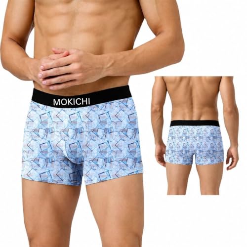 Image of Men's Printed Boxer Briefs | Stretchable Trunks with Comfortable Elastic Waistband | Multicolour Innerwear Pack of 5