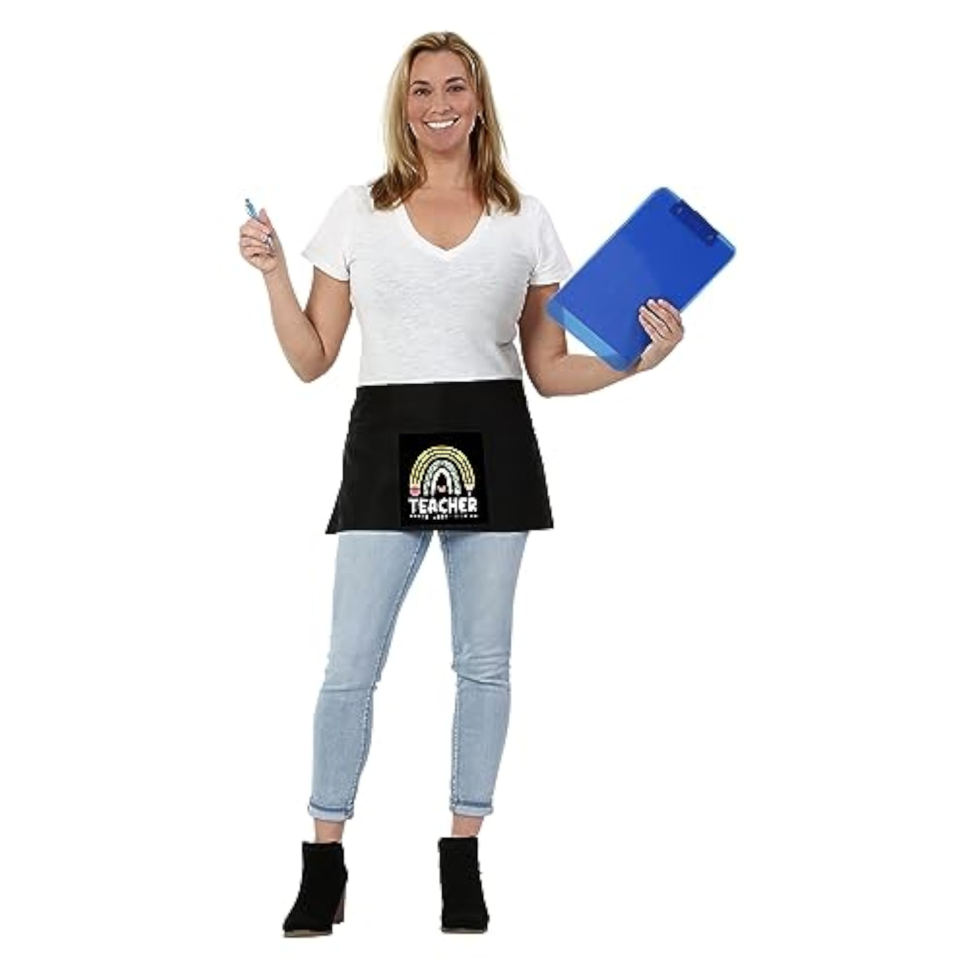 Teacher Apron with 3 Pockets, Gift for Educators