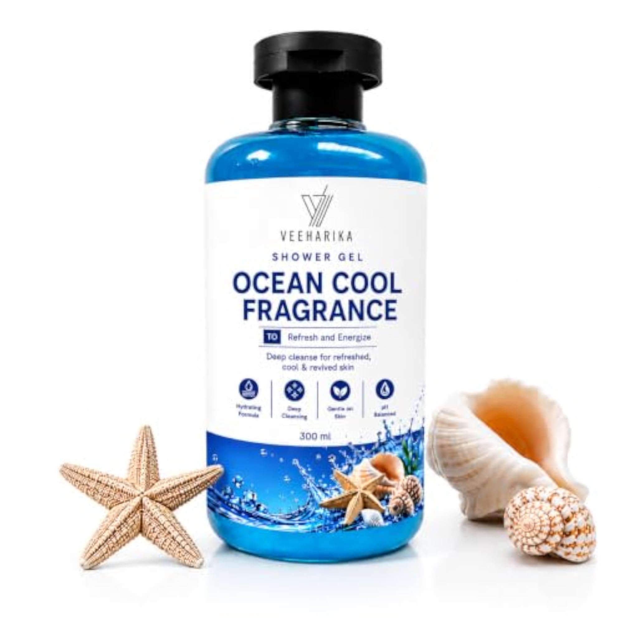 Ocean Cool Refreshing Shower Gel, Hydrating Body Wash