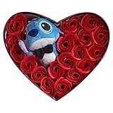 KOAMZ Stitch Plush Doll Toys Rose Bouquet Gift Box Flower Home Decoration Valentine