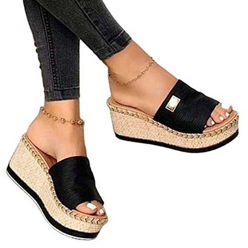 Women Platform Sandals, Wedge Sandal, Summer Large Size Open Toe Fashion Retro Non-slip Comfy Ladies Platform Shoes Women Sandals