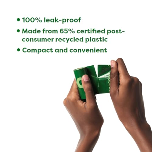 Image of Earth Rated Dog Poop Bag Refill Extra long strong and leak-proof scented Lavender recycled plastic 60 Bags In 4 Rolls
