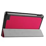 NEWSTYLE Fire 7 2015 Slim Shell Case - Ultra Lightweight Slim-shell Stand Cover For Amazon Fire 7 Tablet (5th Generation, 2015 Release Only) (Magenta)