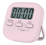 Temporizador de Cocina Digital-Timer Cocina con Alarma Fuerte-Pantalla LCD Grande-Soporte-Agujero para Colgar-Count up/Down-Timer para Cocinar y Estudiar Rosa-Poderosa Power Ecommerce-