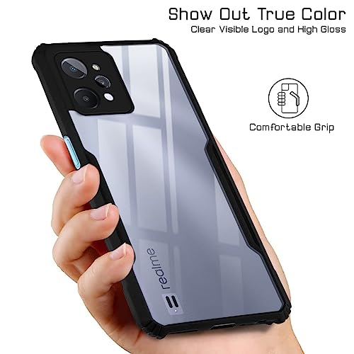 Image of Jkobi Back Cover Case for Realme C31 (Shockproof with Polycarbonate Clear Panel | Professional Black)