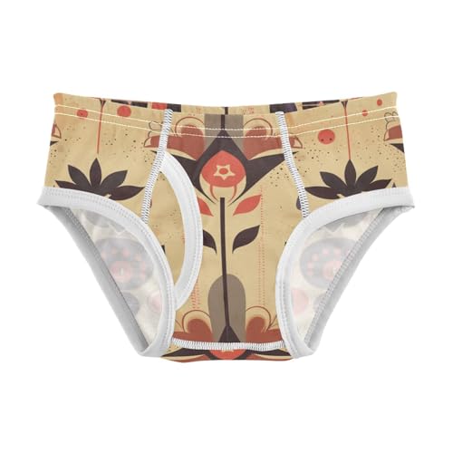 KLL Floral Beige Scandinavian Baby Boys Soft Briefs Underwear Cute Undies