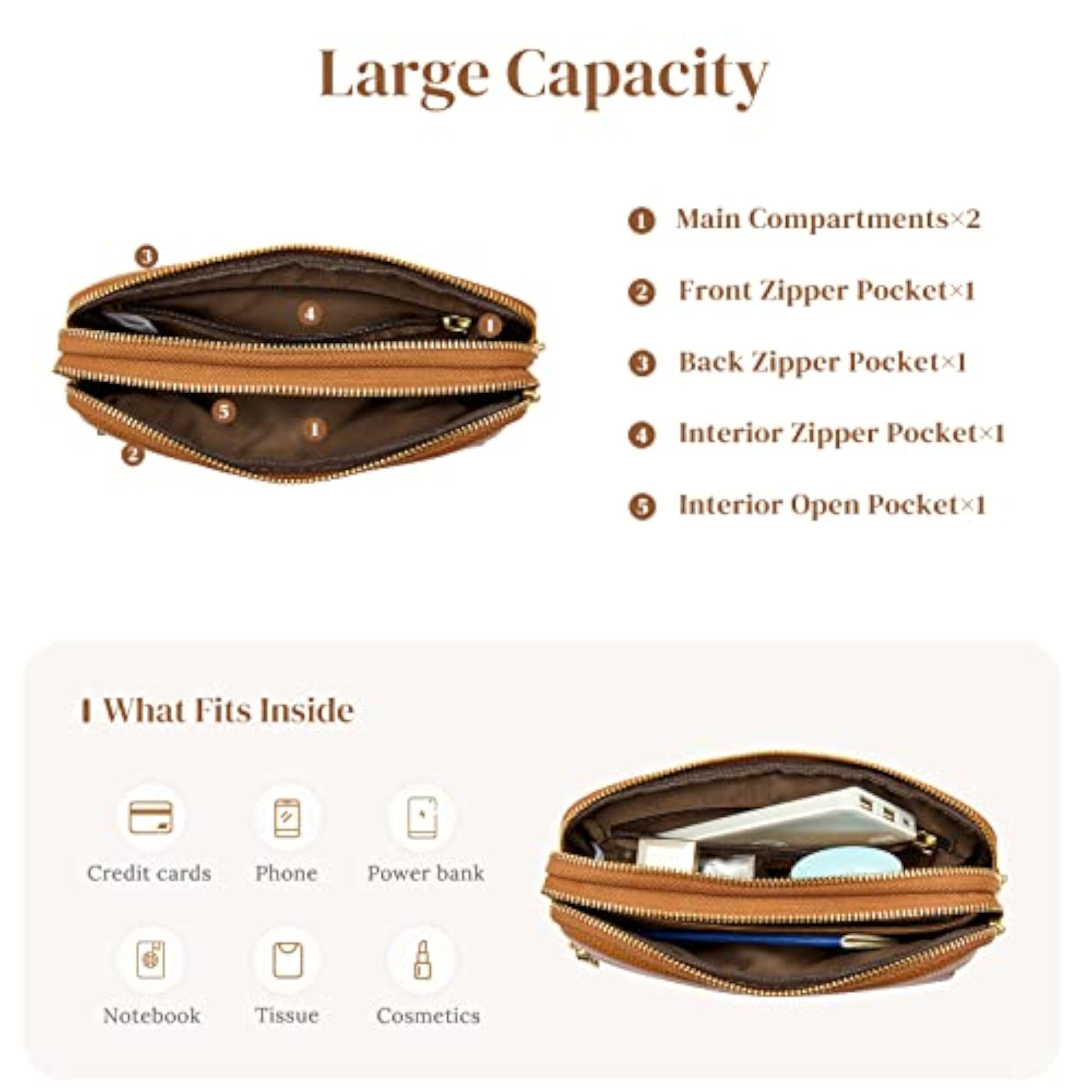 Genuine Leather RFID Blocking Sling Waist Bag