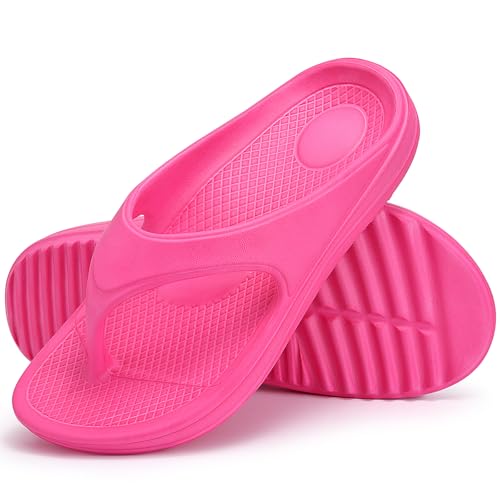Image of shevalues Orthopedic Sandals for Women Arch Support Recovery Flip Flops Pillow Soft Summer Beach Shoes