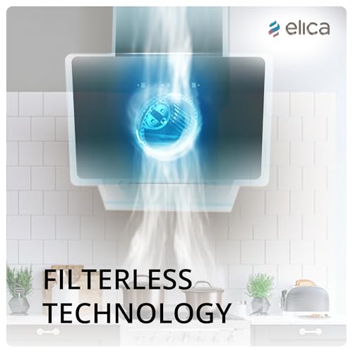 Image of Elica 60cm 1400 m3 /hr BLDC Filterless Autoclean Vertical Kitchen Chimney | Twin Suction Inlets| 15 Years Motor & 5 Years Comprehensive Warranty| KITTY FL 600 BLDC HAC LTW MS NERO |Black| Motion Sensor