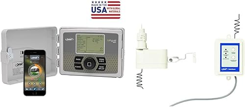 Orbit B-hyve Smart WiFi - Controlador de rociadores + sensor inalámbrico de lluvia y congelación