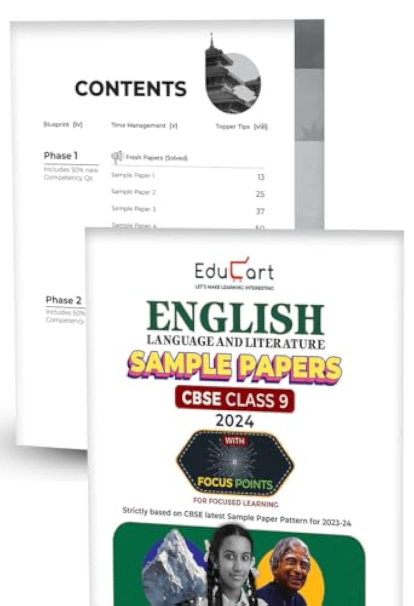 Educart CBSE Class 9 Sample Papers Bundle - Science, Maths, Social Science & English 2023-24