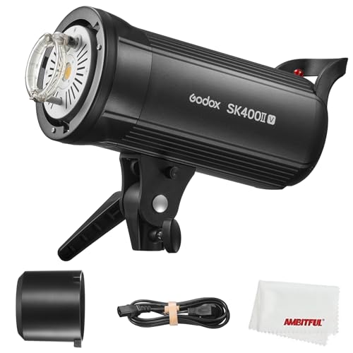 Flash de estudio 400Ws Godox SK400II-V con sistema inalámbrico 2.4G y panel LCD