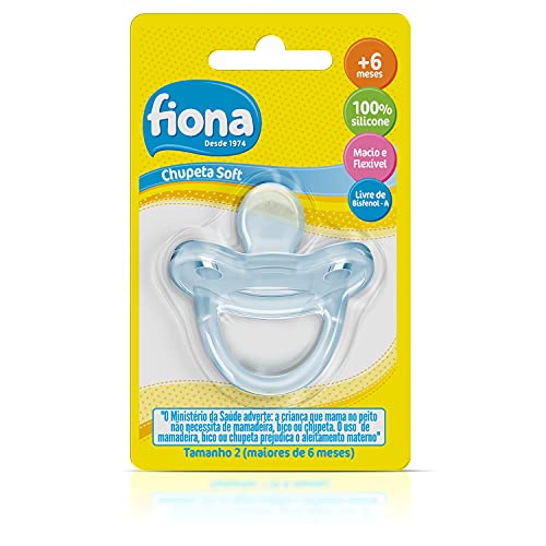 Chupeta Fiona Soft 100% Silicone Anatômico TAM 2 Menino, Lillo, Azul, Tam 2 (Maiores De 6 Meses)