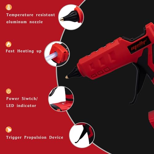 Image of Cordless Hot Glue Gun Compatible With Milwaukee 18V Battery