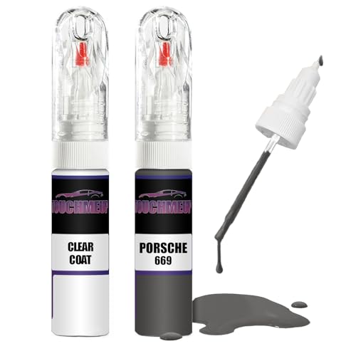 Para Porsche GEMINIGRAU 669 + kit de reparación de pintura de retoque de capa transparente