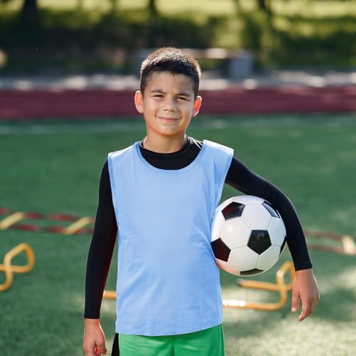 Image of Sintege 12 Pcs Soccer Pinnies Pennies Jersey Scrimmage Vest Sports Practice Jersey Mesh Basketball Vest for Youth Adult Kids