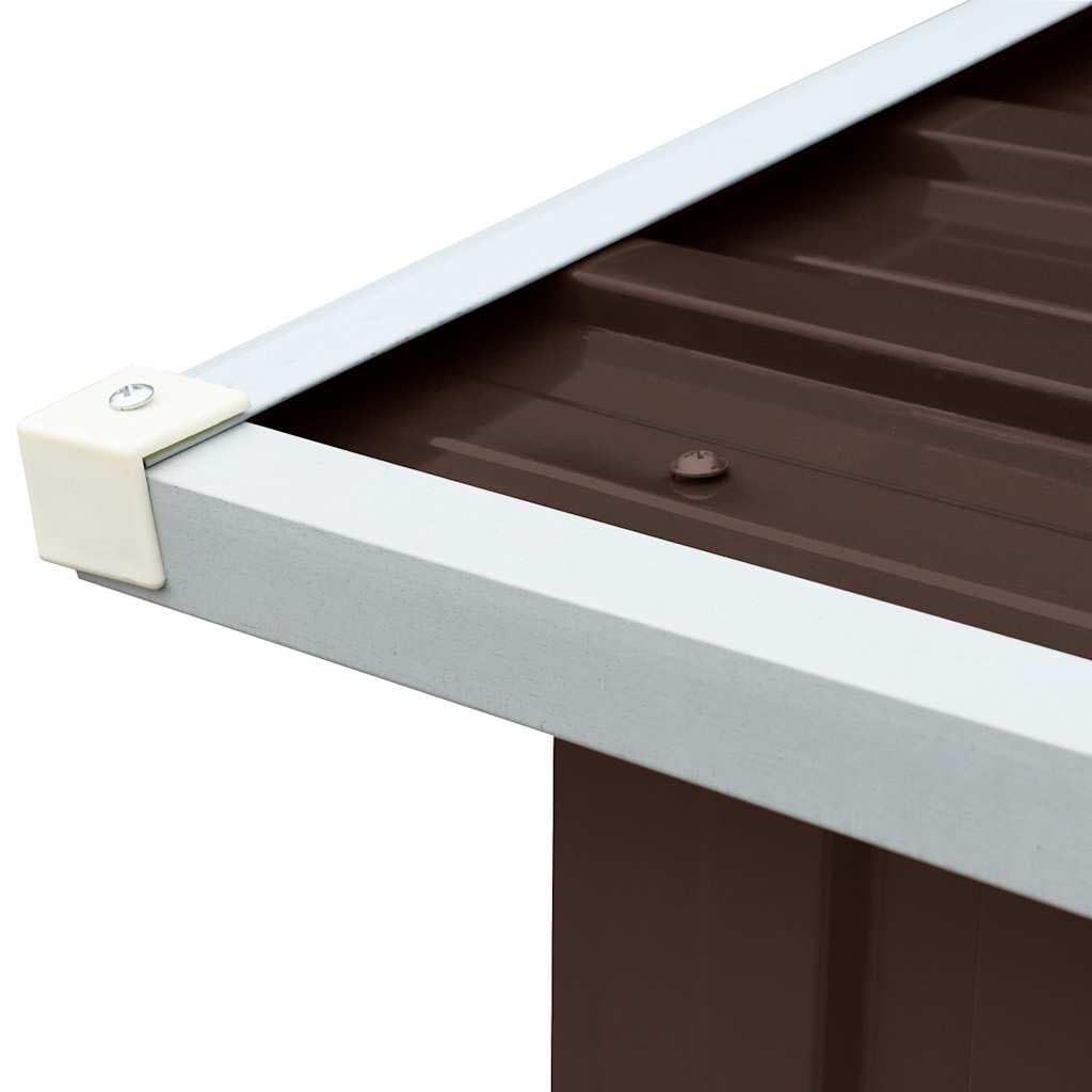 Genérico Casetilla para leña Acero galvanizado marrón 330x92x153 cm,Casa y jardín,Accesorios para hornos de leña y chimeneas,Accesorios para Bolsas y Soportes de leña-47087