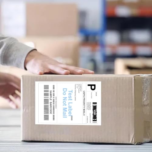 Image of 9527 Product 4x6 Blank Direct Thermal Shipping Labels for Zebra 2844 Zp-450 Zp-500 Zp-505,250 Labels /Roll,Total 100 Rolls