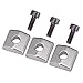 3 Pieces Electric Guitar Locking Nut Clamp&Screws for Tremolo Bridge - Silver,Black, as described Silver,Black