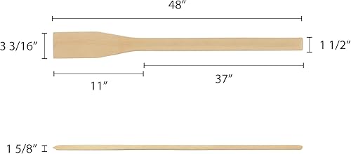 Miniatura 10 de Paleta de mezcla de madera de 42 pulgadas, accesorios de cocina, cuchara de puré de madera para cocinar, mezclar, elaborar cerveza en ollas grandes,