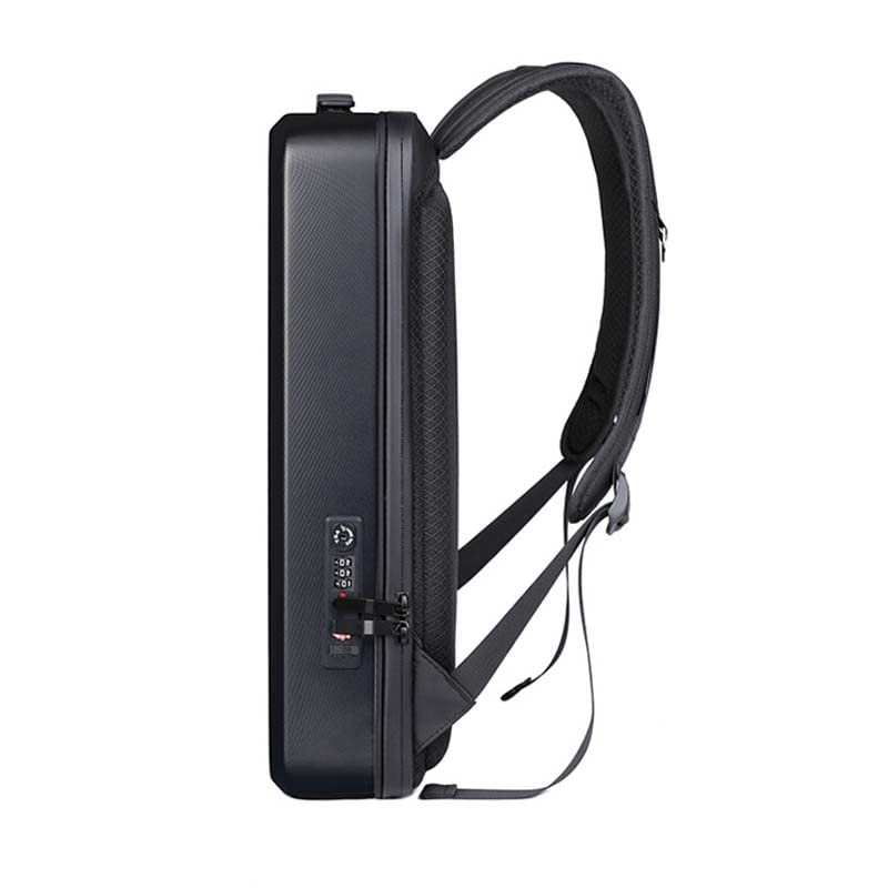 Hard Shell Backpack Large Capacity Laptop Bag USB Backpack for Men (Black)4