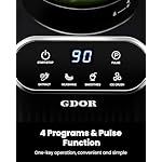 GDOR Professional Blender for Smoothies, 5 Functions, 1200 Peak Watts Smoothie Blender, 52 Oz Glass Jar & 24 Oz To-Go Cup Combo, Blenders for Smoothies, Ice and Frozen Fruit, Self-Cleaning - Image 3