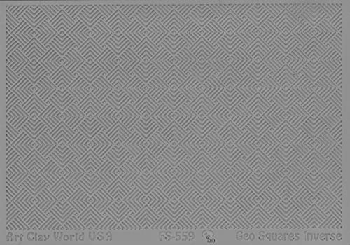 FlexiStamps Texture Sheets Geo Squares Inverse Design - 1 Pc.
