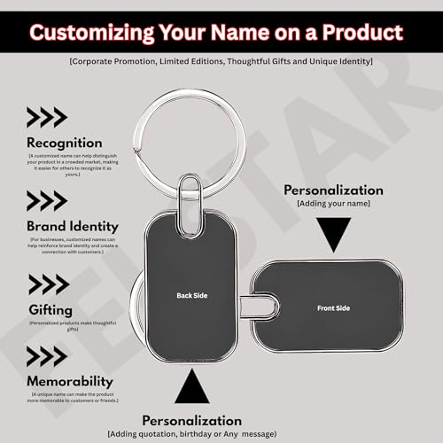 Image of FELSTAR Customised Name Engraved Premium Metal Key Chain | Mirror Finish Personalized Keychain for Doctors, CA, Advocates, Home, Car, Bike & More | Ideal Custom Gift