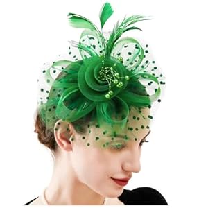 Jkqbux LWXLJ0321 Fascynator Zielony Kwiat