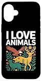Photo Gallery i love animals wildlife foresta scena custodia per iphone 16 plus Photo Gallery i love animals wildlife foresta scena custodia per iphone 16 plus