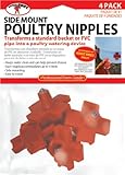 Little Giant® Side-Mounted Poultry Nipple (4-Pack) Gravity Fed Water Nipples for Automatic Bird & Chicken Watering (Item No. 188890)