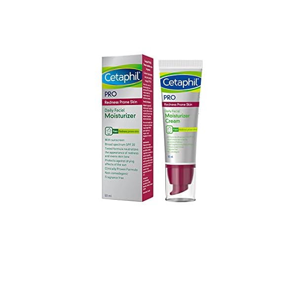 CETAPHIL Redness Relieving Daily Facial Moisturizer SPF 40, 1.7 Fl oz, Broad spectrum Sunscreen, Neutral Tint, For Redness-Prone Skin