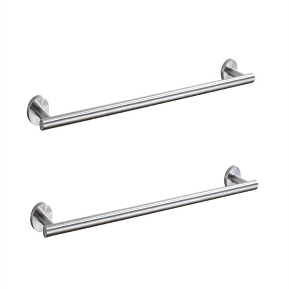 Barre de porte-serviettes en acier inoxydable brossé chic pour salle de bain