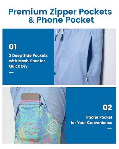Image of maamgic 2 in 1 Mens Swim Trunks 7 Inch Swim Shorts Swim Suits Board Shorts