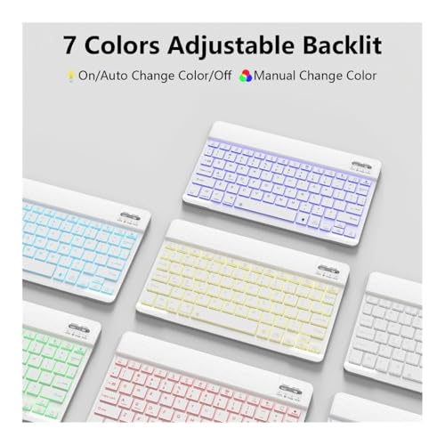 Étui clavier rétroéclairé iPad Air 5 vert menthe pour le café - 5