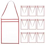 ABOOFAN 10 Stück Transparente Abwischbare Dokumentenhüllen aus PET Polyester Tragbare Aktentaschen mit Tragegriff für Büro und Rechnungsschutz