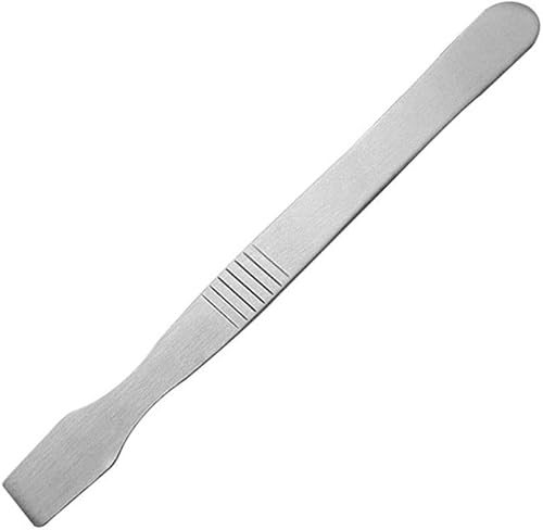 Maxmoral Herramienta lisa de acero inoxidable de plata de cepillado fino y molienda de metal raspador de estaño Raspador de pasta de estaño Rascador