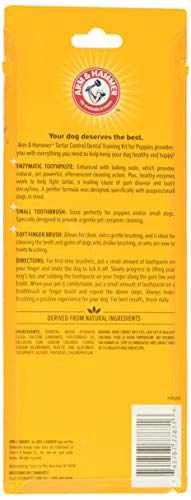 Arm & Hammer for Pets Tartar Control Dental Training Kit for Puppies | Toothbrush, Toothpaste, & Fingerbrush | Vanilla Ginger, Puppy Training Kit - Image 4