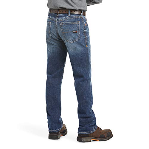 Ariat Men Flame Resistant M4 Low Rise Boot Cut Jean, Alloy, 30W X 34L #TOP3